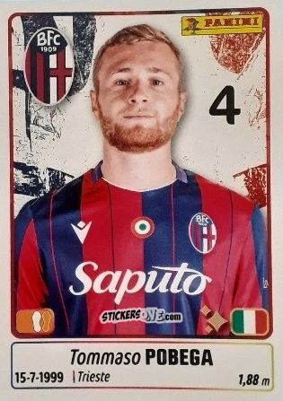 Cromo Tommaso Pobega - Calciatori 2025-2026 n. 76 - Panini