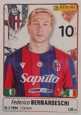 Figurina Federico Bernardeschi - Calciatori 2025-2026 n. 79 - Panini