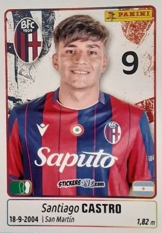 Cromo Santiago Castro - Calciatori 2025-2026 n. 84 - Panini