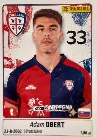 Sticker Adam Obert - Calciatori 2025-2026 n. 94 - Panini