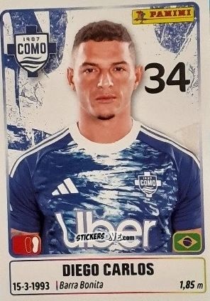 Cromo Diego Carlos - Calciatori 2025-2026 n. 114 - Panini