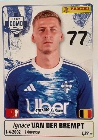Figurina Ignace van der Brempt - Calciatori 2025-2026 n. 115 - Panini