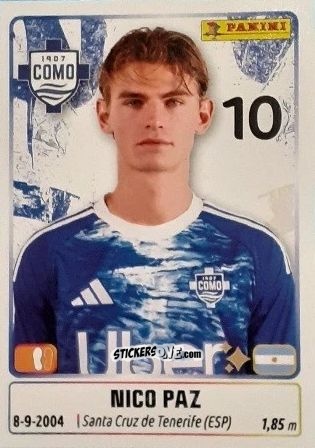 Figurina Nico Paz - Calciatori 2025-2026 n. 124 - Panini