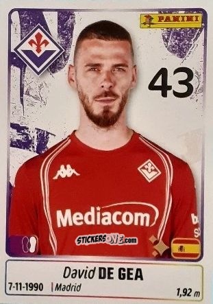 Cromo David de Gea - Calciatori 2025-2026 n. 155 - Panini