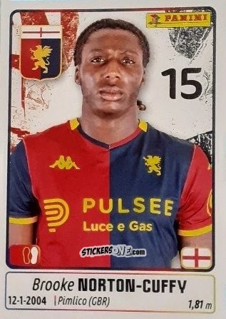 Cromo Brooke Norton-Kuffy - Calciatori 2025-2026 n. 183 - Panini