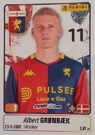Cromo Albert Grønbæk - Calciatori 2025-2026 n. 188 - Panini