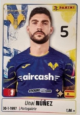 Figurina Unai Nunez - Calciatori 2025-2026 n. 201 - Panini