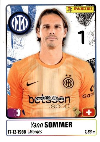 Cromo Yann Sommer - Calciatori 2025-2026 n. 221 - Panini