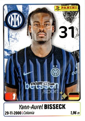 Figurina Yann-Aurel Bisseck - Calciatori 2025-2026 n. 227 - Panini