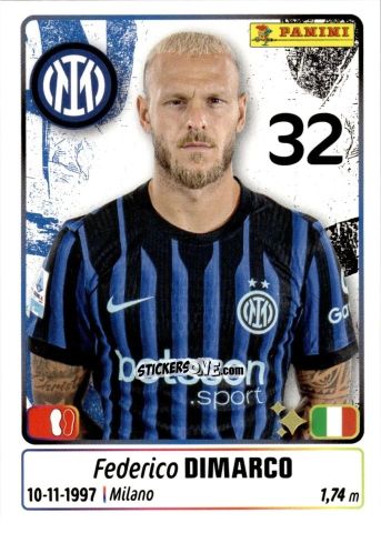 Cromo Federico Dimarco - Calciatori 2025-2026 n. 228 - Panini