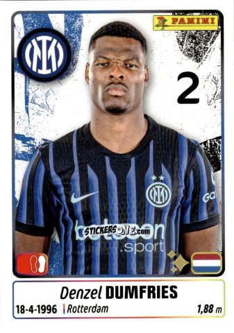 Cromo Denzel Dumfries - Calciatori 2025-2026 n. 230 - Panini