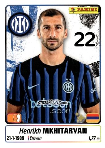 Figurina Henrikh Mkhitaryan - Calciatori 2025-2026 n. 236 - Panini