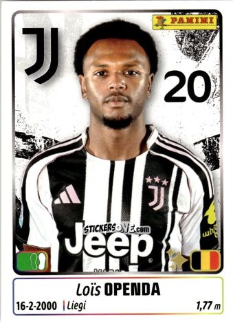 Sticker Lois Openda - Calciatori 2025-2026 n. 257 - Panini