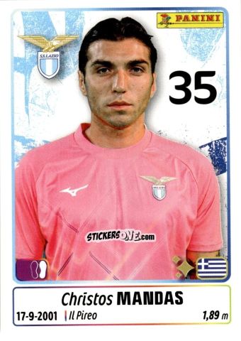 Figurina Christos Mandas - Calciatori 2025-2026 n. 266 - Panini