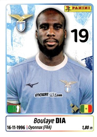 Sticker Boulaye Dia - Calciatori 2025-2026 n. 283 - Panini