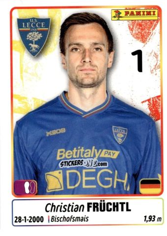 Figurina Christian Fruchtl - Calciatori 2025-2026 n. 288 - Panini