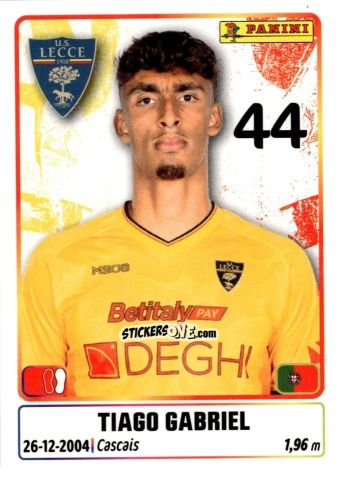Figurina Tiago Gabriel - Calciatori 2025-2026 n. 289 - Panini