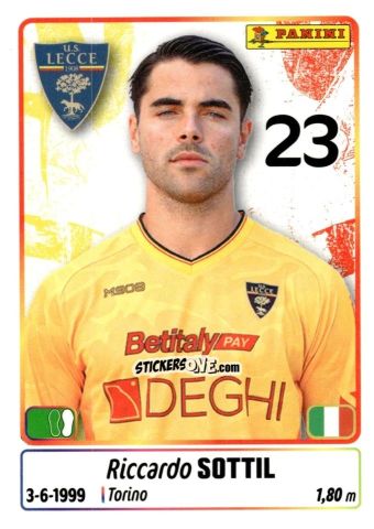 Cromo Riccardo Sottil - Calciatori 2025-2026 n. 302 - Panini