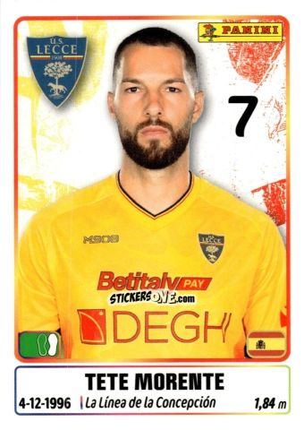 Cromo Tete Morente - Calciatori 2025-2026 n. 303 - Panini
