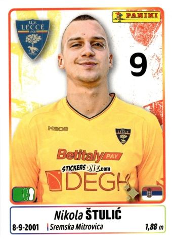Figurina Nikola Stulic - Calciatori 2025-2026 n. 304 - Panini