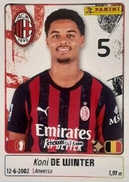 Sticker Koni de Winter - Calciatori 2025-2026 n. 311 - Panini
