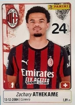 Sticker Zachary Athekame - Calciatori 2025-2026 n. 316 - Panini