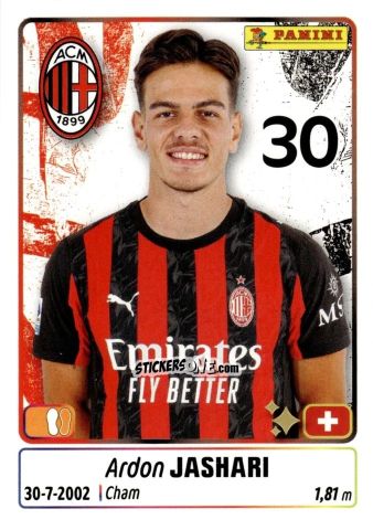 Cromo Ardon Jashari - Calciatori 2025-2026 n. 320 - Panini