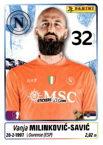Cromo Vanja Milinkovic-Savic - Calciatori 2025-2026 n. 332 - Panini