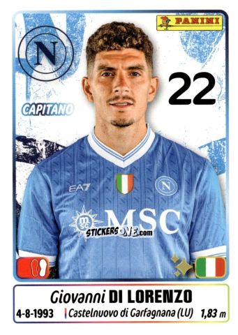 Cromo Giovanni Di Lorenzo - Calciatori 2025-2026 n. 334 - Panini
