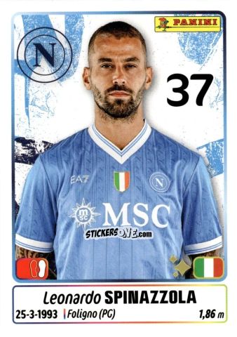 Sticker Leonardo Spinazzola - Calciatori 2025-2026 n. 335 - Panini