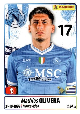Figurina Mathias Olivera - Calciatori 2025-2026 n. 336 - Panini