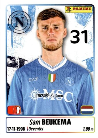 Cromo Sam Beukema - Calciatori 2025-2026 n. 337 - Panini