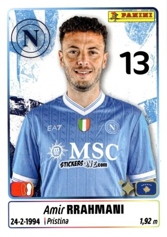 Figurina Amir Rrahmani - Calciatori 2025-2026 n. 338 - Panini