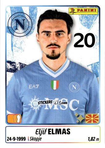Sticker Eljif Elmas - Calciatori 2025-2026 n. 339 - Panini