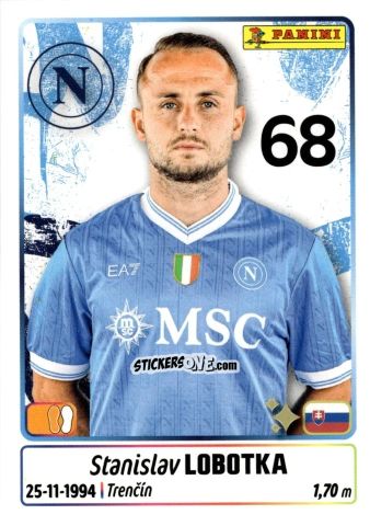 Cromo Stanislav Lobotka - Calciatori 2025-2026 n. 341 - Panini