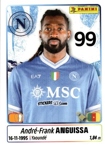 Cromo Frank Anguissa - Calciatori 2025-2026 n. 342 - Panini