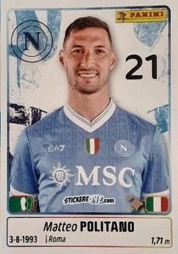 Figurina Matteo Politano - Calciatori 2025-2026 n. 350 - Panini
