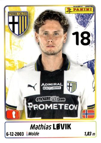 Cromo Mathias Lovik - Calciatori 2025-2026 n. 357 - Panini