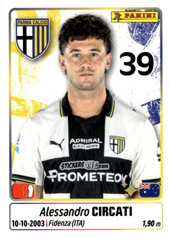 Figurina Alessandro Circati - Calciatori 2025-2026 n. 359 - Panini