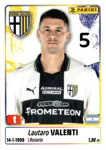 Cromo Lautaro Valenti - Calciatori 2025-2026 n. 361 - Panini