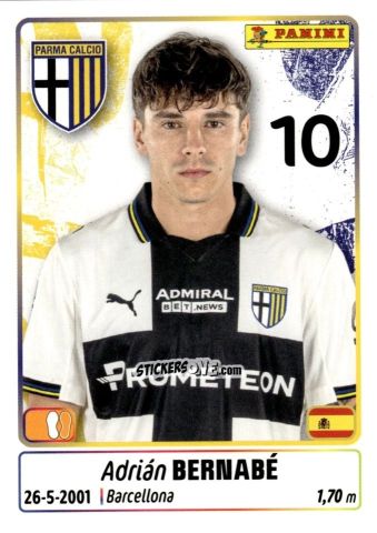 Cromo Adrian Bernabe' - Calciatori 2025-2026 n. 363 - Panini