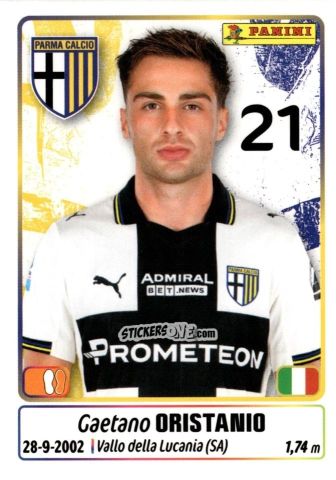 Figurina Gaetano Oristanio - Calciatori 2025-2026 n. 367 - Panini