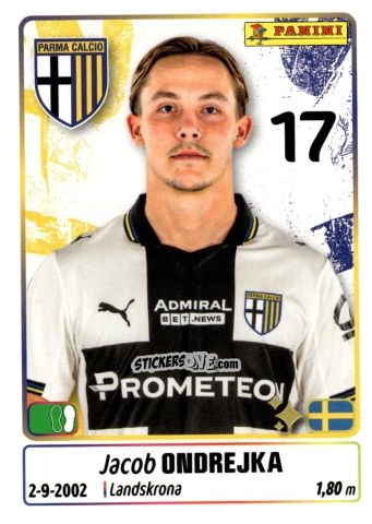 Figurina Jacob Ondrejka - Calciatori 2025-2026 n. 369 - Panini