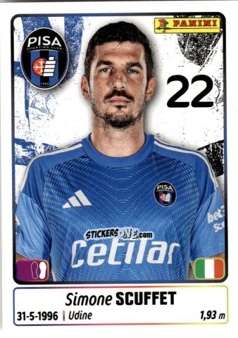 Cromo Simone Scuffet - Calciatori 2025-2026 n. 375 - Panini