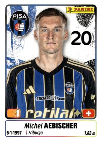Cromo Michel Aebischer - Calciatori 2025-2026 n. 383 - Panini