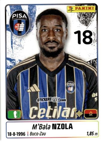 Figurina M'Bala Nzola - Calciatori 2025-2026 n. 392 - Panini