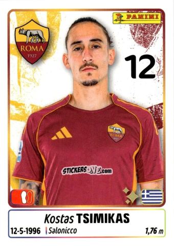 Sticker Kostas Tsimikas - Calciatori 2025-2026 n. 399 - Panini