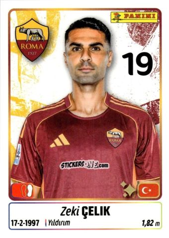 Figurina Zeki Celik - Calciatori 2025-2026 n. 402 - Panini