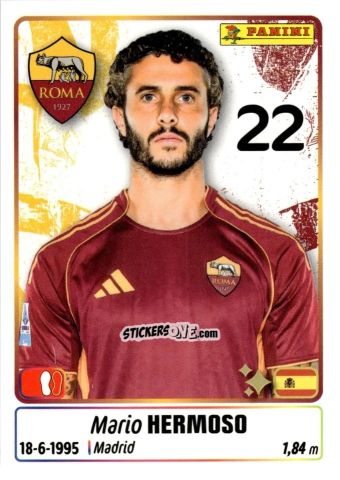 Figurina Mario Hermoso - Calciatori 2025-2026 n. 403 - Panini