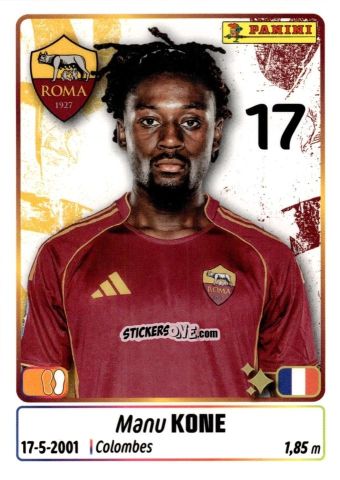 Figurina Manu Kone - Calciatori 2025-2026 n. 410 - Panini